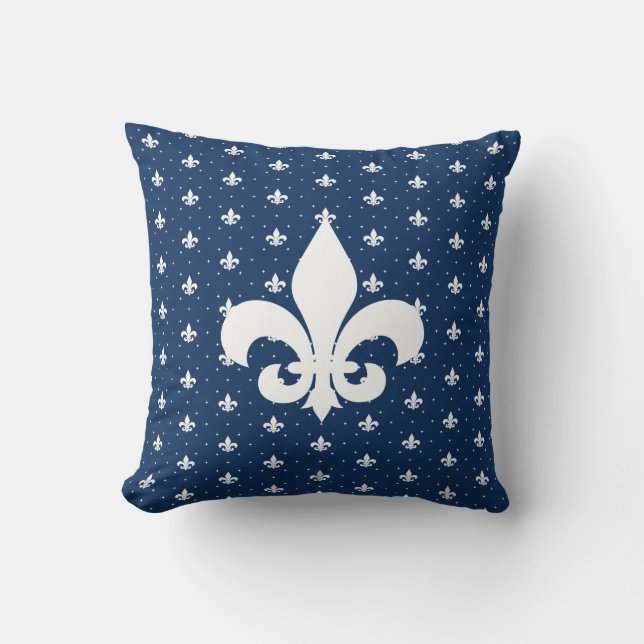 Din anpassningsbar färg, Fleur-de-lis Mönster Kudde (Framsida)