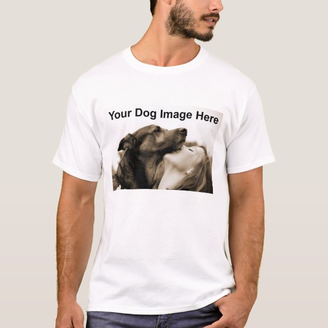 Din Anpassningsbar Hund Fotobild T Shirt (Framsida)