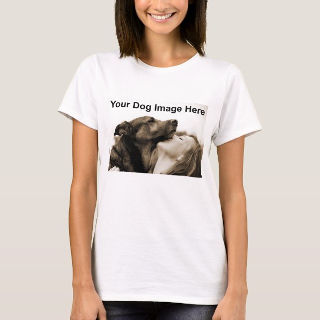Din Anpassningsbar Hund Fotobild T Shirt (Framsida)