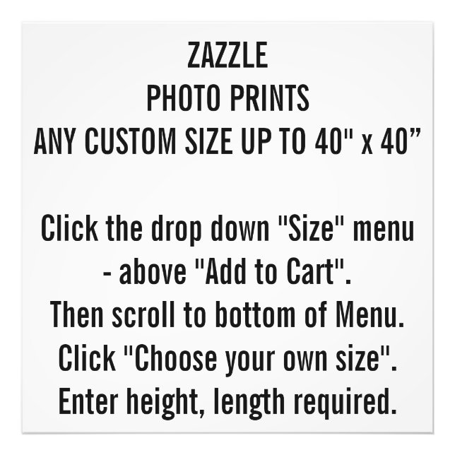 Din Anpassningsbar NullValue-fotoutvidgning Fototryck (Framsidan)