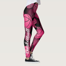 din anpassningsbar på benets rosa-basket leggings