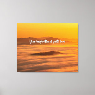 Din anpassningsbar soluppgång över skumbildslandsk canvastryck