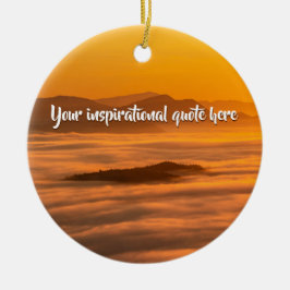 Din anpassningsbar soluppgång över skumbildslandsk julgransprydnad keramik