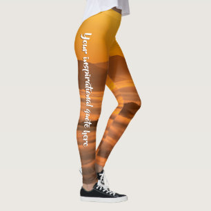 Din anpassningsbar soluppgång över skumbildslandsk leggings