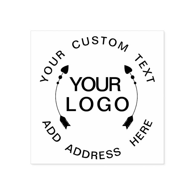 Din Anpassningsbar Text Add Logotyp Professionell  Stämpel (Tryck)