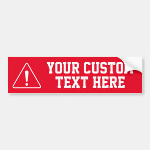 Din Anpassningsbar Text här - RED Attention Bildekal