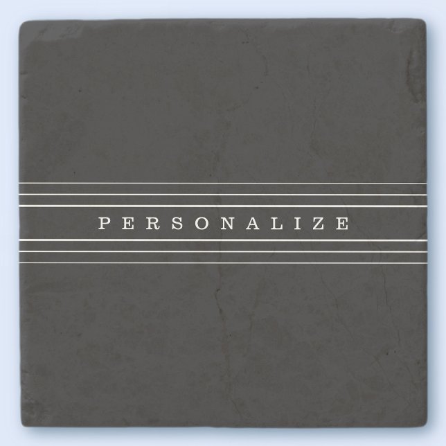 Din Anpassningsbar Text och moderna Rand | Svartvi Stenunderlägg (Skapare uppladdad)