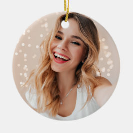 Din ansikte fyller år julgransprydnad keramik