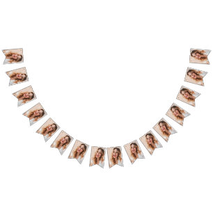 Din ansikte på en födelsedagskalas personlig vimplar