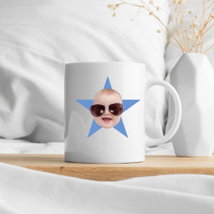 Din Ansikte Star-fantastiska gåva till honom julkl Kaffemugg