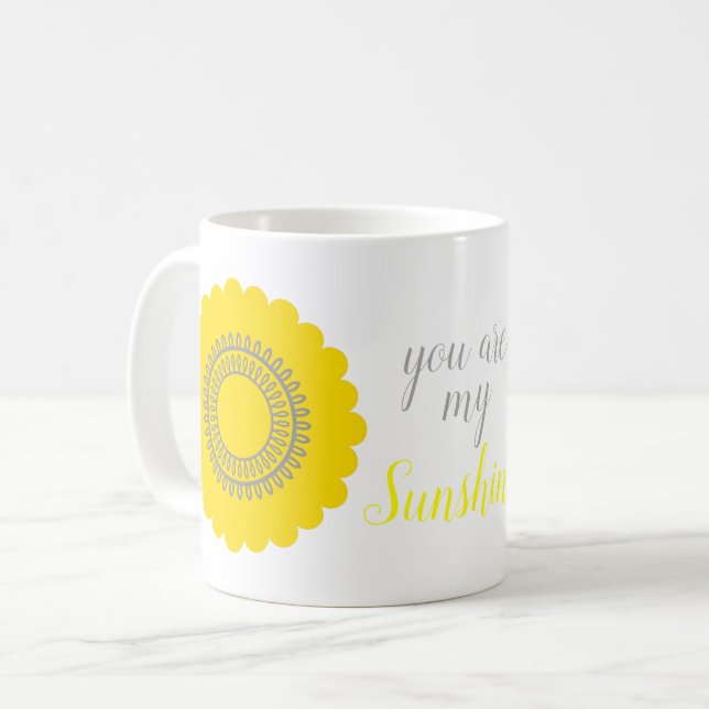 Din är min personlig för solskengultblomman kaffemugg (Framsida vänster)