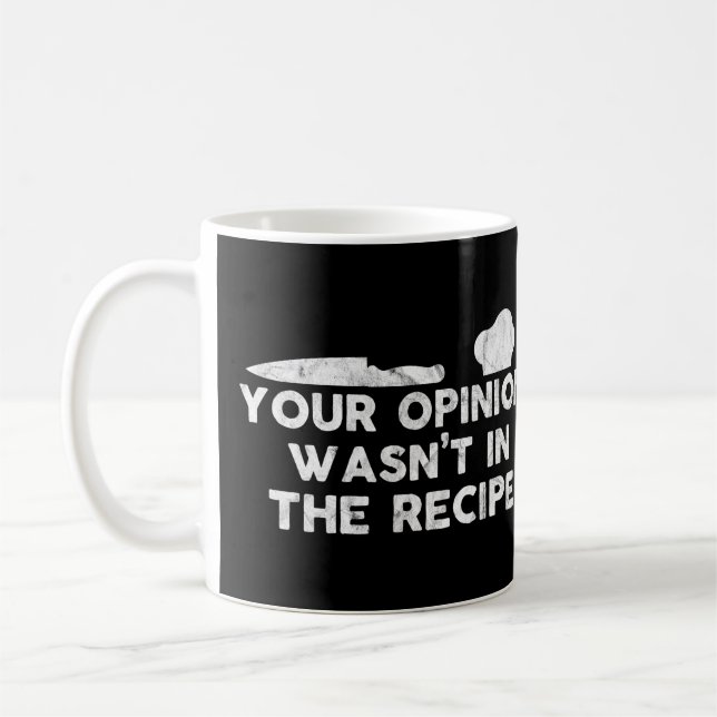 Din åsikt fanns inte i receptet, Lusnye Chef Kaffemugg (Vänster)