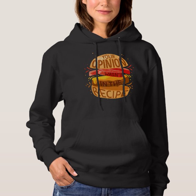 Din åsikt fanns inte i Recipe Hamburger T Shirt (Framsida)