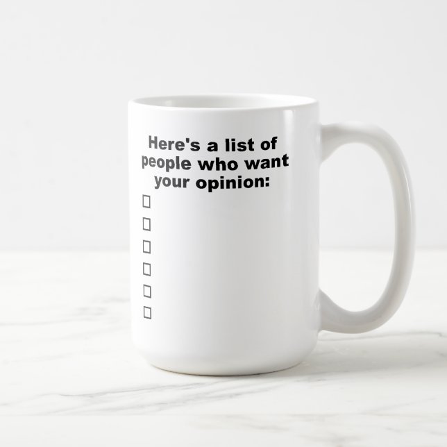 Din Åsikt Lista Rolig Mugg (Höger)