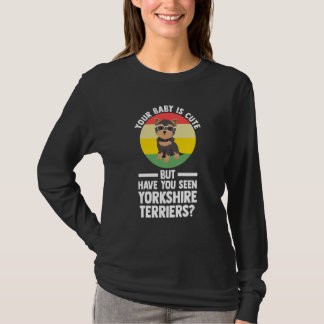 din baby är söt men yorkshire terrier yorkshire  t shirt