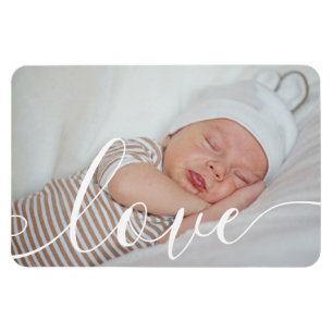 Din babyfoto manus kärleksförklaring magnet