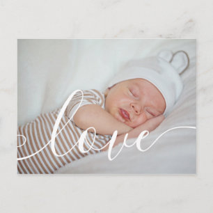 Din babyfoto manus kärleksförklaring vykort
