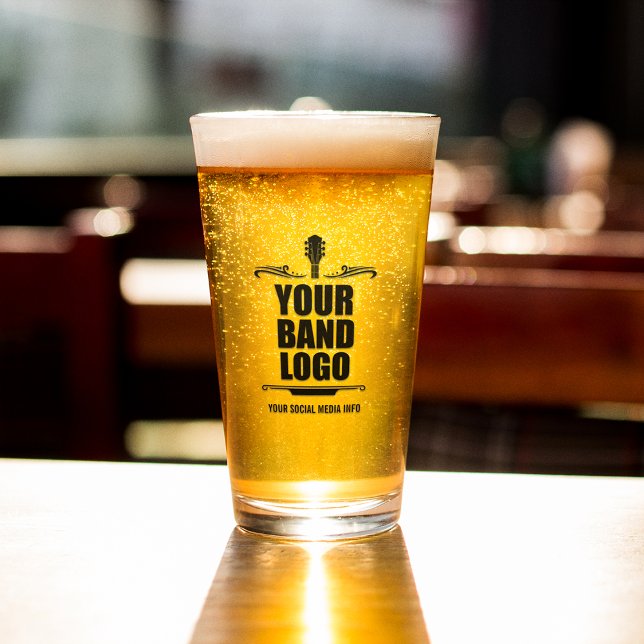 Din bandLogotyp Glaskopp (Customize to add Your Band info.)