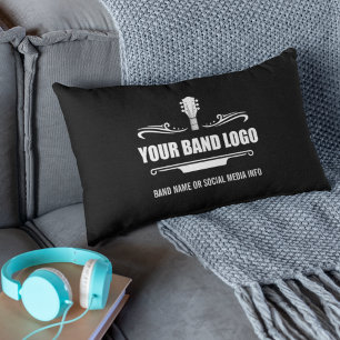 Din bandlogotyp - Välj din bakgrundsfärg Lumbarkudde