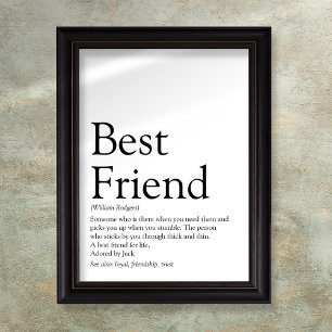 Din bästa vän Definition Typografisk Modern Rolig Poster
