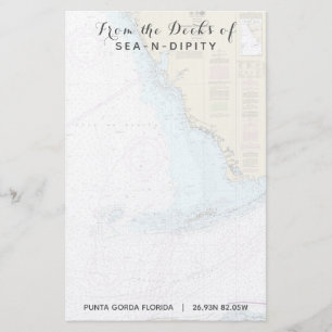 Din båt Namn från Florida Nautical's Decks Brevpapper