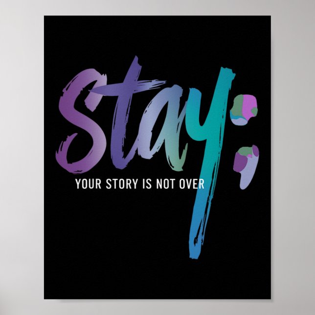 Din berättelse är inte över självmordsförebyggande poster (Framsidan)