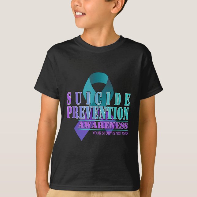 Din berättelse är inte över Stay Suicide Preventio T Shirt (Framsida)