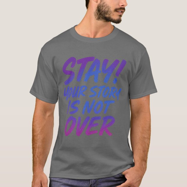 Din berättelse är inte över typografi t shirt (Framsida)