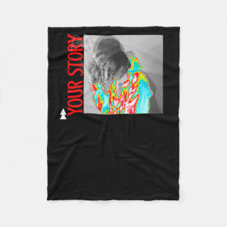 Din berättelse S Psychedelic Mental Health Awarene Fleecefilt