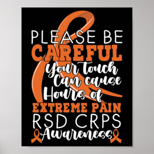 Din beröring kan orsaka extrem smärta Stöd Crps Aw Poster