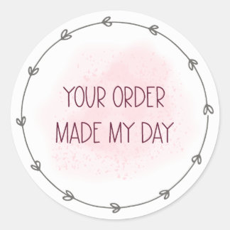 Din beställning gjorde min dagstävling runt klistermärke