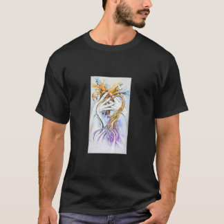 Din beställnings- manar grundläggande mörka t shirt