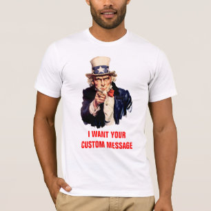 Din beställnings- Uncle Sam T-shirt