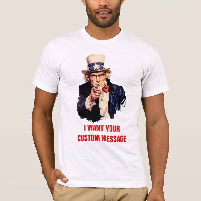 Din beställnings- Uncle Sam T-shirt (Framsida)