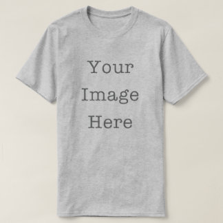 Din Bild Här Anpassningsbar Personlig Grå T Shirt
