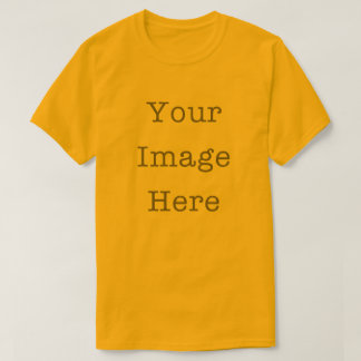 Din Bild Här Anpassningsbar Personlig Guld T Shirt