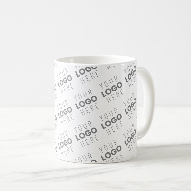 Din bild/logotyp ljusnar automatiskt + Mönster Kaffemugg (Framsida höger)