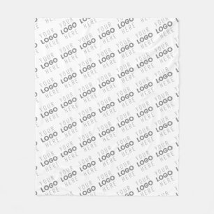 Din bild/logotyp ljust automatiskt + mönster fleecefilt