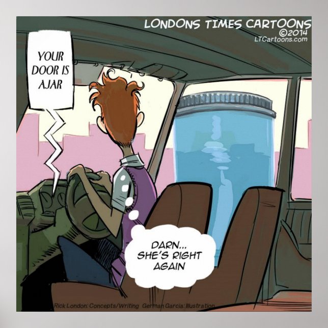 Din bildörr är en Burk-funny Poster (Framsidan)