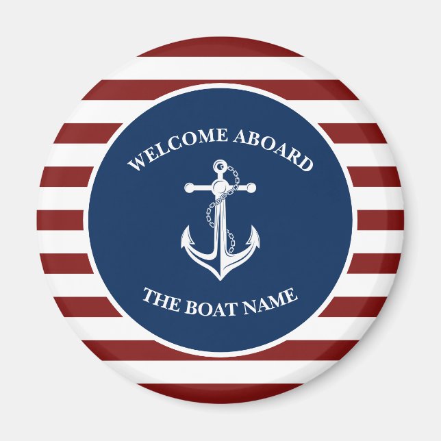 Din Boat Namn Anchor Magnet (Framsidan)