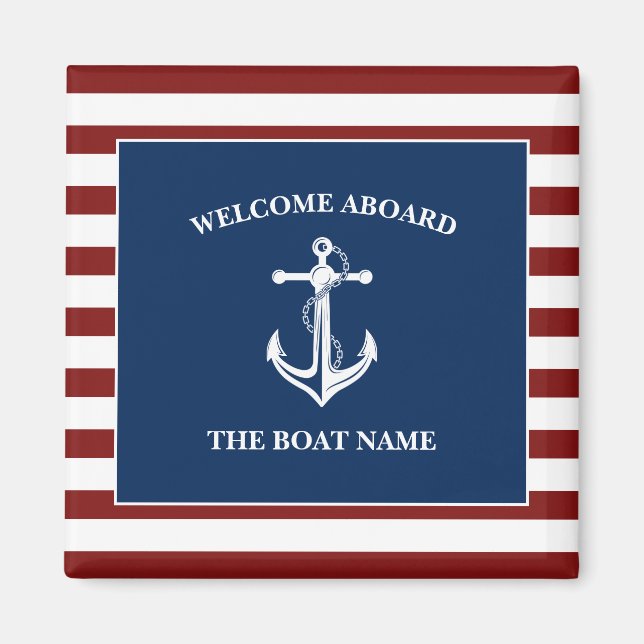 Din Boat Namn Anchor Magnet (Framsidan)