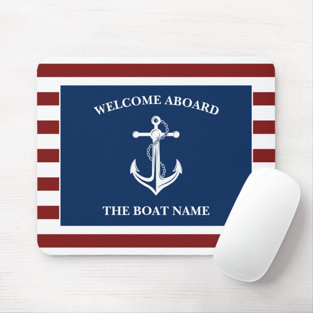 Din Boat Namn Anchor Musmatta (Med mus)
