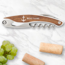 Din Boat Namn Anchor Wood Stil