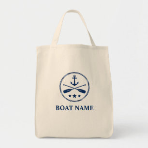 Din Boat Namn ankare och Oars Eco-Friendly Livsmed Tygkasse