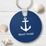 Din Boat Namn ankchor Blue Nyckelring<br><div class="desc">En nautisk nyckelkedja i personligen med din båt namn, namn eller annan önskad text. Den här unika utformningen har en anpassningsbar som har gjort det klassiska ankaremblemet i vitt på en marin blå bakgrund. Om det behövs kan du enkelt anpassa färg i bakgrunden så att den stämmer överens med din...</div>