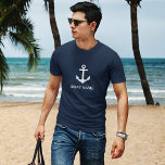 Din Boat Namn ankchor Blue T Shirt<br><div class="desc">Din Boat Namn-ankarblå T-skirt</div>