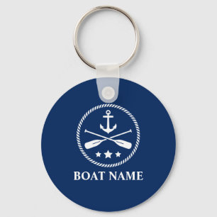 Din Boat Namn med ankare och päron Nyckelring