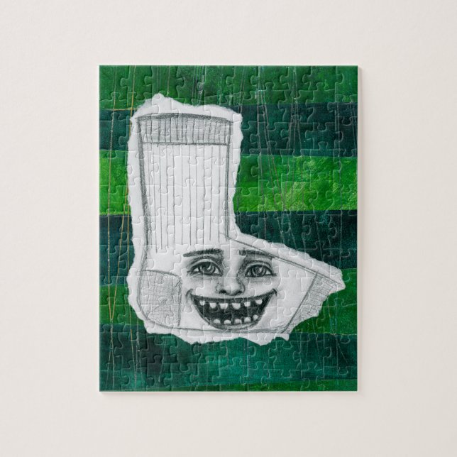 Din Borttappad Sock Jigszle Puzzle Pussel (Vertikal)