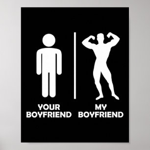 Din Boykompis har min konstiga Bodybuilding Gym de Poster