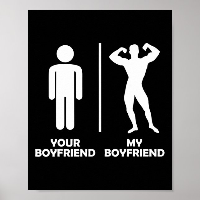 Din Boykompis har min konstiga Bodybuilding Gym de Poster (Framsidan)